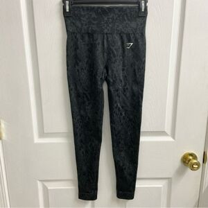 Gymshark Adapt Animal Seamless Leggings Butt Scrunch Wild Black Small